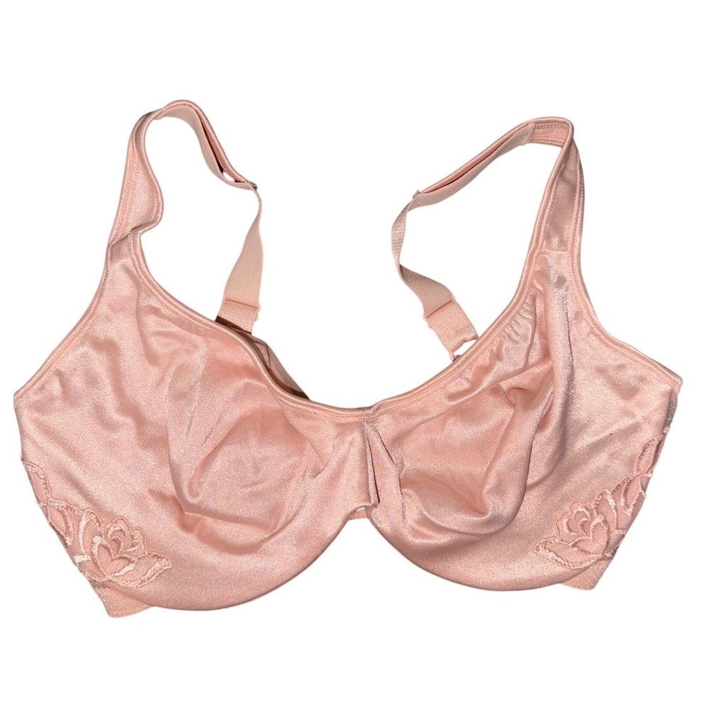 Warners Simply Sensational Underwire Bra 01530 Peach Pink Lace Trim 36DD T2